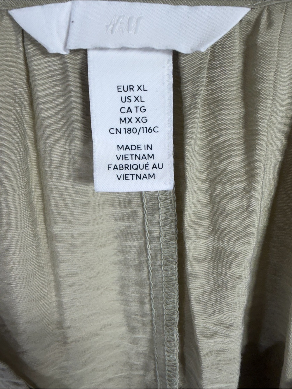 H&M Light Sage V-Neck Long Sleeve Women's Top/Dress SIZE XL - Picture 11 of 12
